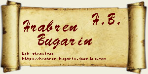 Hrabren Bugarin vizit kartica